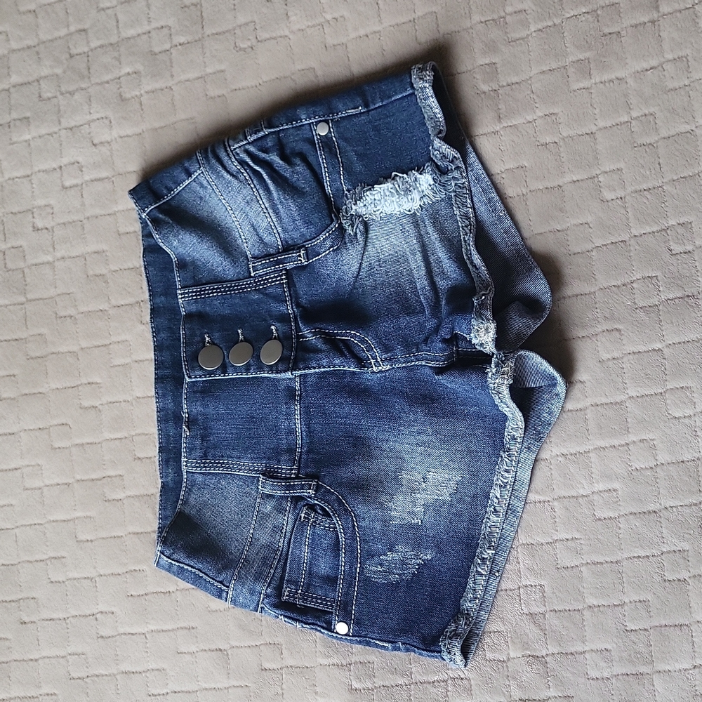 No Boundaries Blue Jean Distressed Booty Shorts